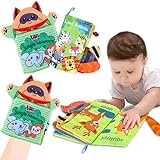 iPlay, iLearn Baby Books 6-12 Months, 2PCS Babies Crinkle Book, Infant Car Seat & Crib Toys, Toddler Touch & Feel Cloth Book Sensory Toy, Newborn Soft First Shower Gift for 9 18 24 Month 1 2 Year Olds