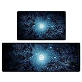 Vigesun Trees and Starry Sky Kitchen Rug Set 2 Piece Non Slip Waterproof Floor Mats for Kitchen Laundry Farmhouse Anti Fatigue Runner Rug Standing Mat Doormat, 17' W x 29' L + 17' W x 47' L