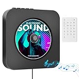 CD Player,CD Player with Bluetooth, Wall Mountable CD Music Player with Dual Stereo Speakers, CD/Bluetooth/FM Radio/U-Disk/AUX,Bluetooth Music CD Player with Pull Switch