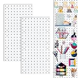 Pegboards, Pegboard Wall Organizer Panels, Peg Boards for Wall, Craft Room, Kitchen, Garage, Living Room, Bathroom, and Study Room, Easy to Install (4Pcs)