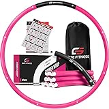 GATE FITNESS® Weighted Hula Hoop - Exercise Hula Hoops for Adults for Weight Loss [3.1 lb] - Hoola Hoop - 8 Segment Ring with Soft Foam Padding. Ideal for Fat Burning, Indoor/Outdoor Core Workouts