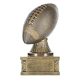 Football Action Pedestal Trophy, Gold | Engraved Football Award - 7 Inch Tall - Engraved Plate on Request