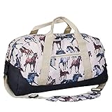 Wildkin Kids Overnighter Duffel Bags for Boys & Girls, Perfect for Early Elementary Sleepovers Duffel Bag for Kids, Carry-On Size & Ideal for School Practice or Overnight Travel Bag (Horse Dreams)