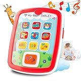 HISTOYE Baby Tablets Toys Gifts for 1 + Year Old Toddlers Learning Tablet Educational Musical Toys Electronic Learning Pad Toys for 1 2 Year Old ABC 123 Sounds Lights Smart Tablet for Toddlers