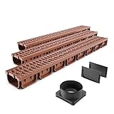 Vodaland - 4 Inch Trench Drain System with Grate - Terracotta - Easy 2 (3)