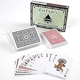 LotFancy Waterproof Playing Cards, Plastic, 2 Decks of Cards with Cases, for Pool Beach Water Card Games, Magic Trick Props, Poker Size Standard Index, Black & Red