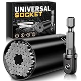 Super Universal Socket Tools Gifts for Men - Stocking Stuffers for Men Him Adults,Mens Christmas Gifts,Birthday Gifts Cool Stuff Gadgets for Men Dad Father,Socket Set with Power Drill Adapter(7-19 MM)