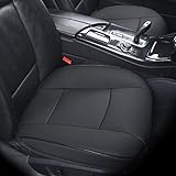 EDEALYN 1 Pack seat Cover Without backrest PU Leather Front Seat Protector Cover Car seat Cover Bottom Seat Protector for Most Four-Door Sedan&SUV-Auto Seat Cover Bottom Only (Black)