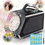Bubble Machine Automatic Bubble Blower for Kids: 20000+ Bubbles Per Minute Bubble Maker for Kids Toddlers| Zerhunt 2024 Upgrade Portable Bubble Machine Toys for Indoor Outdoor Birthday Parties（Black）