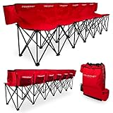 PowerNet 6 Seater Team Bench | Backpack Style Carry Bag Included | Ultra Portable | Great for Teams | Soccer Basketball Football