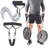 Logest Farmer's Walk Handle Set with Chain - Set 2 Stainless Steel Chains with Non-Slip Rubber Handles - Weightlifting Equipment Attachment Tarof gets Arms Shoulders Core Abs Farmer Walk Handles