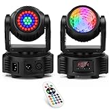 OPPSK DJ Light Moving Head - 40W RGBW Mini LED Moving Head Light with Disco Ball and Beam Effects Remote DMX Control Sound Activated Auto Play for Wedding Party Musich Live Show Club Stage Lighting