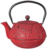 Old Dutch Cast Iron 'Suzume' Teapot, 24-Ounce, Red