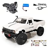 C24-1 RC Car Crawler 4WD Off-Road Truck with Bright Headlight, DIY Remote Control Children, Climbing Vehicle Speed Model Toys