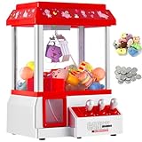 VISATOR Claw Machine for Kids Toy Mini Claw Machine Candy Grabber Prize Dispenser Vending Machine Arcade Game Machines for Home Party Christmas Birthday Gifts Cool Girl Toys