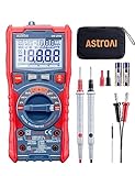 AstroAI Digital Multimeter Tester TRMS 20000 Counts with Higher Resolution Auto-Ranging Voltmeter; Accurately Measures Voltage Current Resistance Diodes Continuity Duty-Cycle Capacitance Temperature