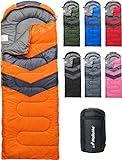 MalloMe Sleeping Bags for Adults Cold Weather & Warm - Backpacking Camping Sleeping Bag for Kids 10-12, Girls, Boys - Lightweight Compact Camping Gear Must Haves Hiking Essentials Sleep Accessories