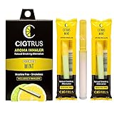 Cigtrus Oral Fixation Craving Relief 3 Pack Quit Smoking Aid Tobacco Free Nicotine Free Non-Electric Support Citrus Lime Mint Flavor Oxygen Inhaler
