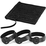 150PCS Reusable Cable Ties - Cable Management 6 Inch Cable Fastener Straps,Multi-Purpose Cord Organizer Hook & Loop Cord Ties,Adjustable Cord Ties Wire Ties for Home,Office and Data Centers (Black)