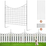 VEVOR Garden Fence, No Dig Fence 36.6in(H) x12ft(L) Animal Barrier Fence, Underground Decorative Garden Fencing with 2.5 Inch Spike Spacing, Metal Dog Fence for The Yard and Outdoor Patio, 5 Pack