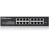 ZYXEL 16-Port Gigabit Ethernet Smart Switch (GS1900-16) - Managed, Rackmount, Limited Lifetime Protection