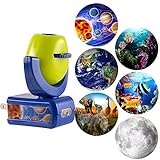 Projectables 13347 Six Image LED Plug-In Night Light, Green and Blue, Light Sensing, Auto On/Off, Projects Solar System, Earth, Moon, Safari, Aquarium, and Coral Reef on Ceiling, Wall, or Floor