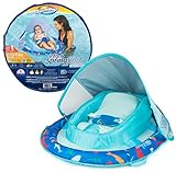 Swimways Sun Canopy Inflatable Infant Spring Float for Infants 3-9 Months, Shark Design