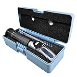 Salinity Refractometer for Seawater and Marine Fishkeeping Aquarium 0-100 PPT with Automatic Temperature Compensation