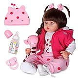 Reborn Baby Dolls - 18-Inch Realistic Baby Doll with Complete Baby Doll Accessories - Lifelike, Soft Silicone Newborn Girl Doll with 360° Movable Arms and Legs - Comes with a Birth Certificate