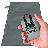 Odoland Beach Blanket Picnic Blanket, 43.3' x 27.5' SandProof Waterproof Outdoor Pocket Blanket with Portable Bag, Foldable Lightweight Sand Free Beach Mat for 1 People Hiking, Camping, Travel, Grey