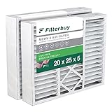 Filterbuy 20x25x5 Air Filter MERV 8 Dust Defense (2-Pack), Pleated HVAC AC Furnace Air Filters for Honeywell FC100A1037, Lennox X6673, Carrier, and More (Actual Size: 19.88 x 24.75 x 4.38 Inches)