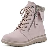 CLIFFS BY WHITE MOUNTAIN Women's Shoes Hope City Hiker Boot, Pale Pink/Fabric/Sweater, 10 W