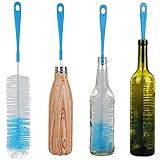 ALINK 17in Extra Long Bottle Cleaning Brush Cleaner for Washing Narrow Neck Beer/Wine/Thermos, Brewing Bottles, Hummingbird Feeder