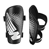 Shin Guards Soccer Youth Kids - Shin Guard for Boys Girls Teenagers 2-18 Years Old - Football Shin Pads Protection Equipment with Adjustable Straps - Black, XS