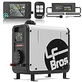 LF Bros 110V/12/24V 5KW Diesel Heater, All-in-One Air Diesel Parking Space Heater with Stylish Design for Small Space, Come with Remote Control and LCD Screen, Suitable for Home Shop Garage Camper