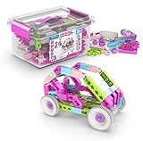 Engino Toys Creative Engineering STEM Maker Girl 20-Model Set, Think and Build in 3D Space, Activities and Experiments, Supercharged Speedsters, Helicopter, Snowmobile, Home Learning, for Ages 7+