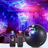 Galaxy Projector Updated Galaxy Light Projector for Bedroom, HiFi Bluetooth Speaker Galaxy Lights for Bedroom 15 White Noise, Remote&Timer Galaxy Projector, Galaxy Projector Night Light for Kids Room