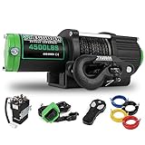 STEGODON 4500 lb. Electric Winch,ATV/UTV Winch with Synthetic Rope,12V Electric Boat Trailer Winch Kit with Wireless Remotes and Mounting Bracket