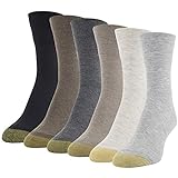 Gold Toe Women's Ultra Soft Mid Crew Socks, 6-Pairs, Light Grey Assorted, Medium
