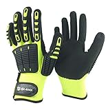 NMSafety Impact Work Gloves Heavy Duty Safety Gloves,Oil & Gas Safety Impact Glove,ANSI Level A6.(X-Large)