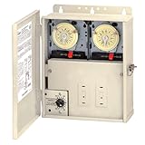 Intermatic PF1202T Control System with Freeze Protection and Power Center with Two T104M Mechanisms, Beige