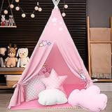 Atlasonix Teepee Tent for Girls w/Unicorn Bracelet, Toys for 2 Year Old Girls Gifts, Unicorn Toys for Girls Indoor and Outdoor, Unicorn Gifts (Pink)