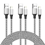 iPhone Charger [Apple MFi Certified] 3Pack 6FT,Lightning Cable Nylon Braided USB Charging Cable High Speed Transfer Cord Compatible with iPhone 14 13 12 11 Pro Max XR XS X 8 7 6 Plus SE/iPad/iPod