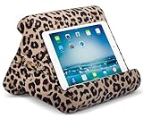 Flippy Tablet 4.0 Pillow Stand Holder for Lap, Desk & Bed - Convenient Storage for Your Items - Carry Strap Handle - Compatible with iPad Pro, Kindle, Fire, Samsung Galaxy - Def Leopard