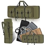 DULCE DOM 36 inch Double Rifle Case Soft Bag Gun Case, Perfect for Rifle Pistol Firearm Storage and Transportation, All Around Shooting Range Tactical Rifle Backpack, Indoor Outdoor