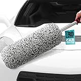 Relentless Drive Car Duster Exterior Scratch Free - Premium Microfiber Duster for Car - Long Secure Extendable Handle, Removes Pollen, Dust & Lint - Large Duster for Car, Truck, SUV, RV & Motorcycle