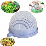 Veggie Choppers and Dicers, Salad Chopper Bowl and Cutter, Salad Instant Salad Maker, Fruit and Vegetable Chopper, Multifunctional Fruit Salad Chopper (Color : Purple)