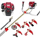 GX50 Brush Cutter 7 in 1 Gas Powered Weed Eater 4 Strokes Weed Wacker Lawn Mower Pole Saw