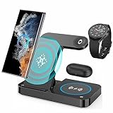 Wireless Charging Station for Samsung and Android Multiple Devices 3 in 1 Foldable fast wireless Charger Dock Stand for Phone Galaxy Z Flip 4/3 Z Fold S23 S22 S20 Ultra, Galaxy Watch 5/4/3 Galaxy Buds