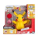 Pokémon Train and Play Deluxe Pikachu - 4.5-Inch Pikachu Figure with Lights, Sounds, and Moving Limbs Plus Interactive Accessories